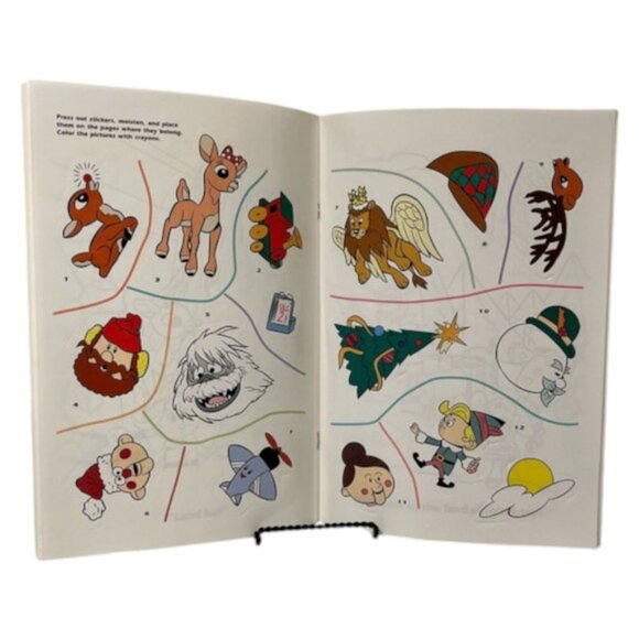 VINTAGE 90s Rudolph the Red-Nosed Reindeer Movie Book Games Bundle NWT - Picture 11 of 16